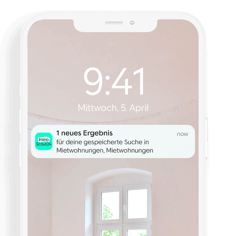 Screenshot einer Benachrichtigung zu einem neuen Immobilienangebot